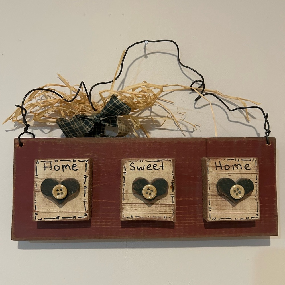 Rustic Red Home Sweet Home Wall Decor